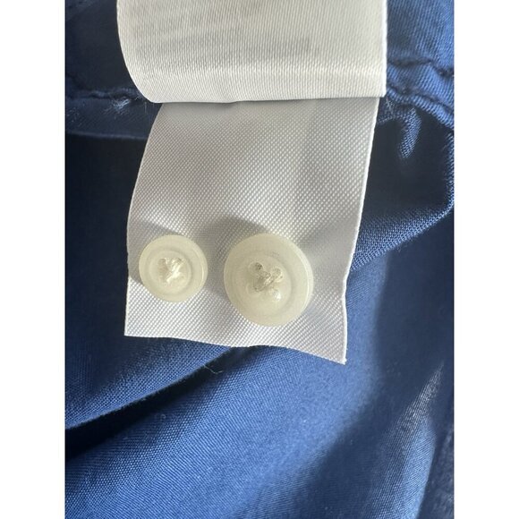 American‎ Eagle Men's Button Up Dress Shirt Classic Fit L Blue Geo 100% Cotton - Picture 9 of 13